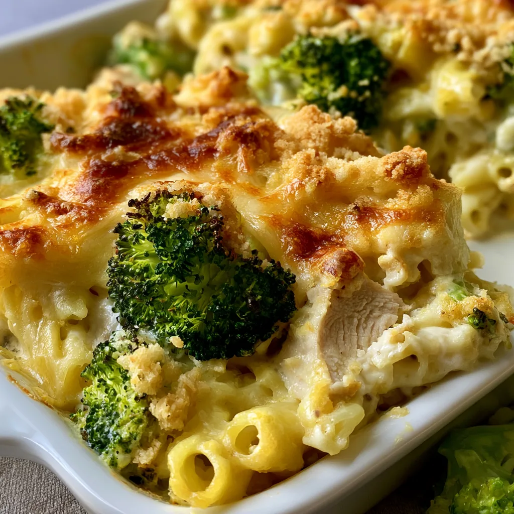 Family Night Chicken and Broccoli Pasta Bake