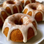 Healthy Baked Pumpkin Donuts + Vanilla Bean Glaze {Eggless Recipe!}