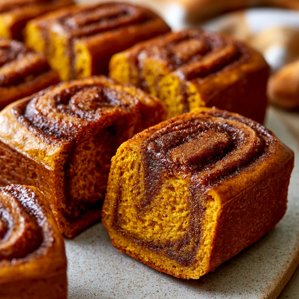 Mini Pumpkin Bread with Cinnamon Swirl