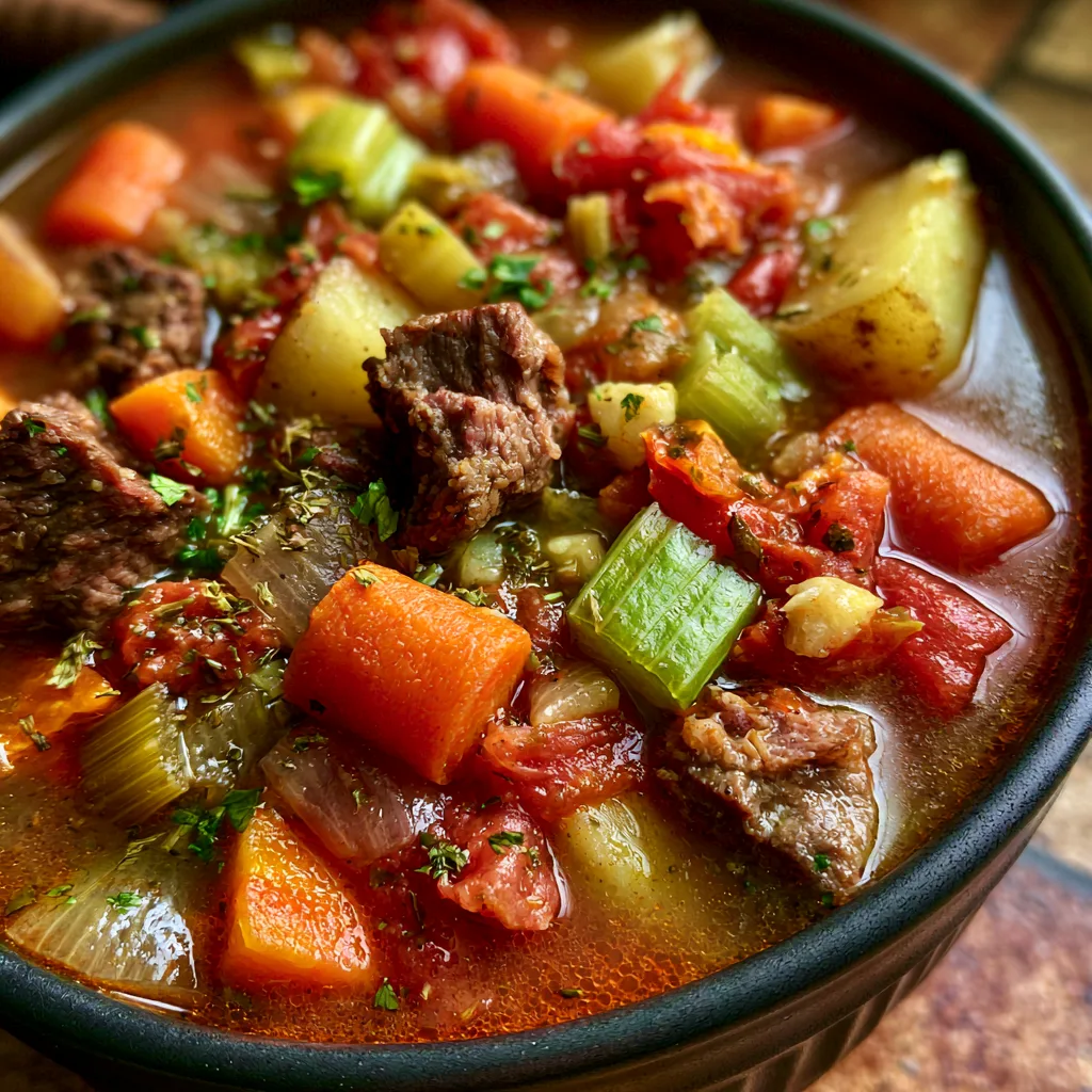 Old-Fashioned Vegetable Beef Soup: Easy Homemade Comfort