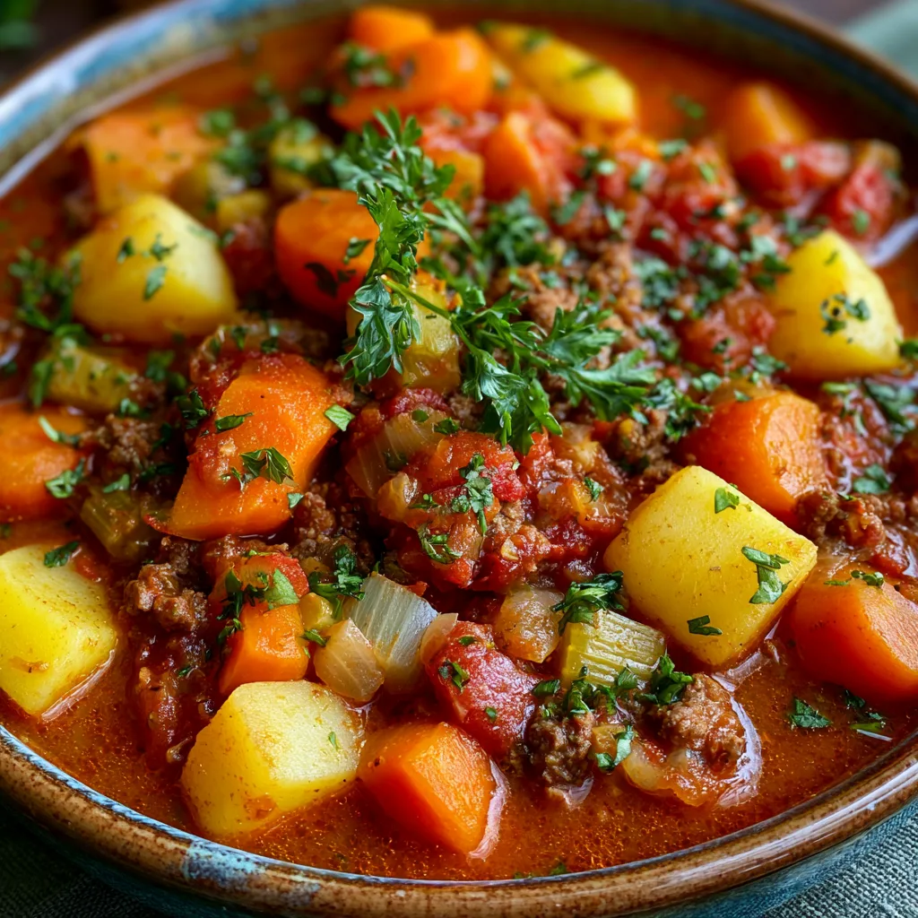 One-Pot Slow Cooker Poor Man’s Stew