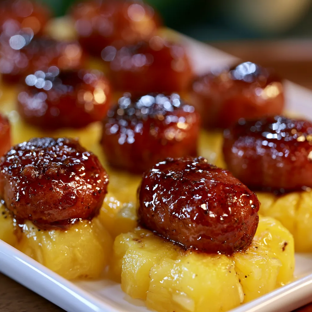 Pineapple Brown Sugar Mississippi Lil’ Smokies Bites