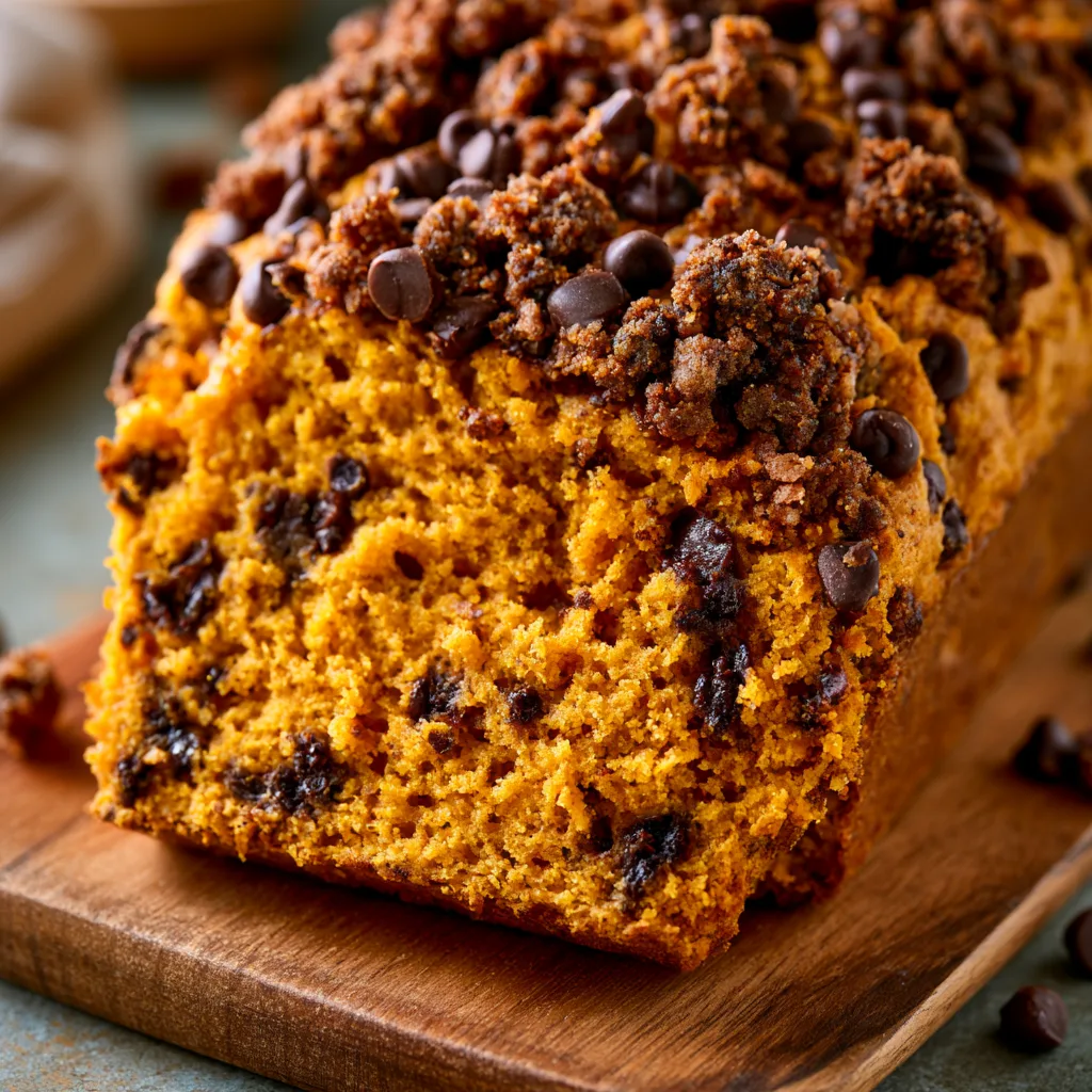 Pumpkin Chocolate Chip Streusel Bread