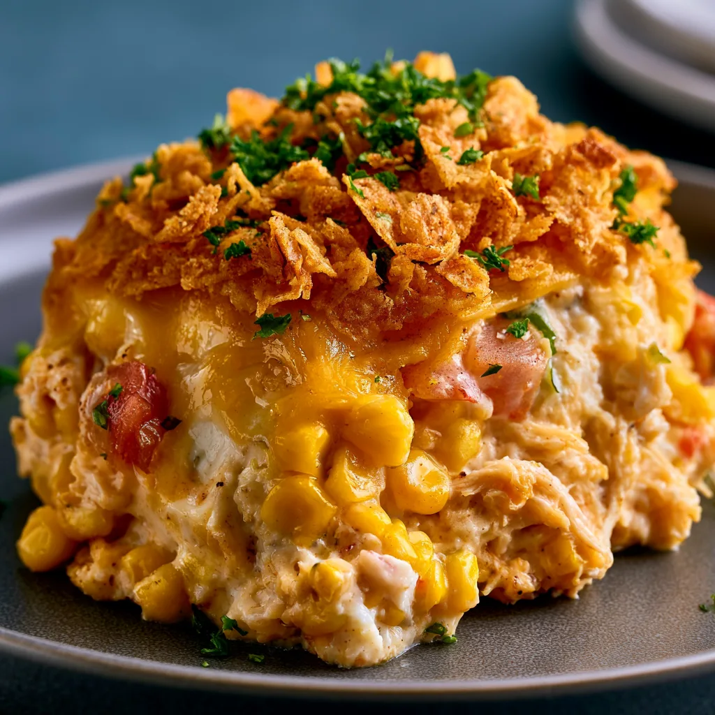 Street Corn Chicken Casserole – Creamy, Cheesy & Bursting with Bold Flavor!