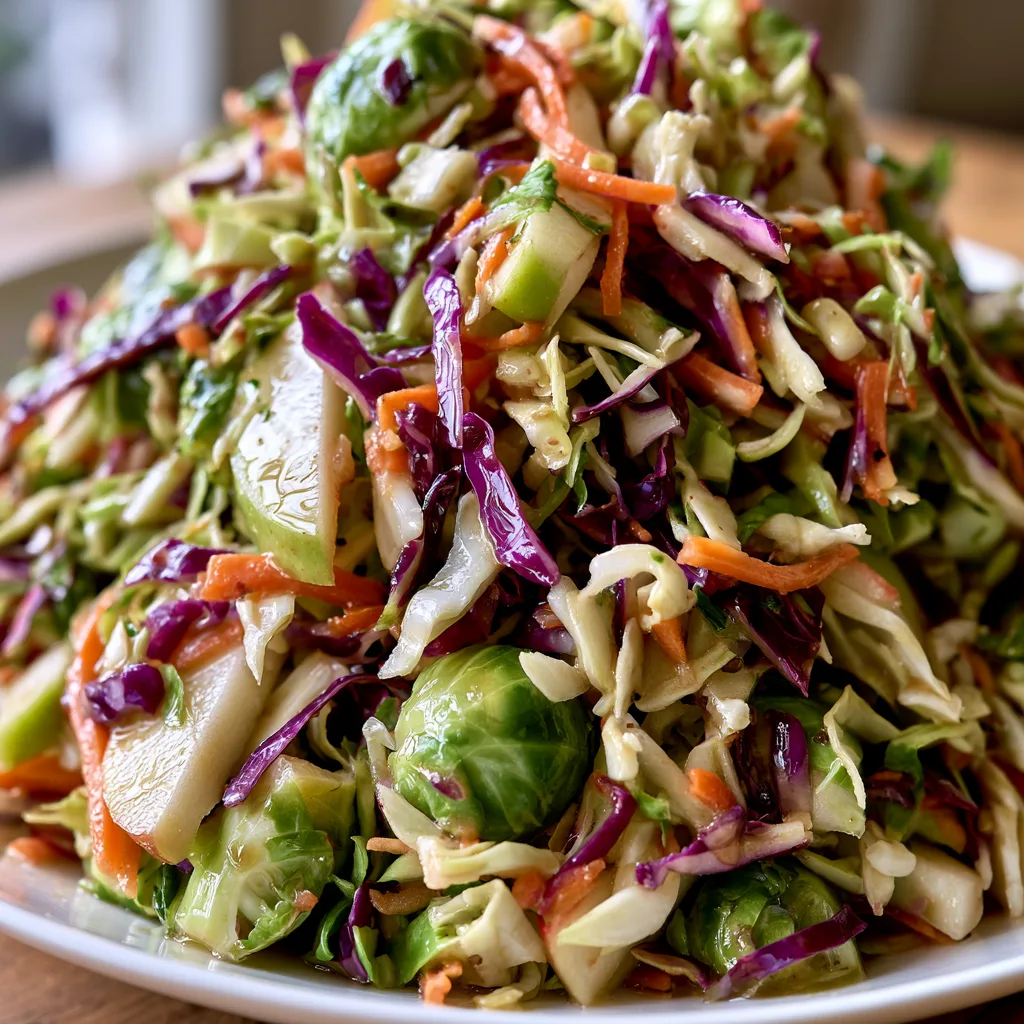Crisp and Crunchy Apple & Brussels Sprouts Slaw Recipe