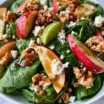 Crisp and Refreshing Apple Spinach Salad Recipe You’ll Love!