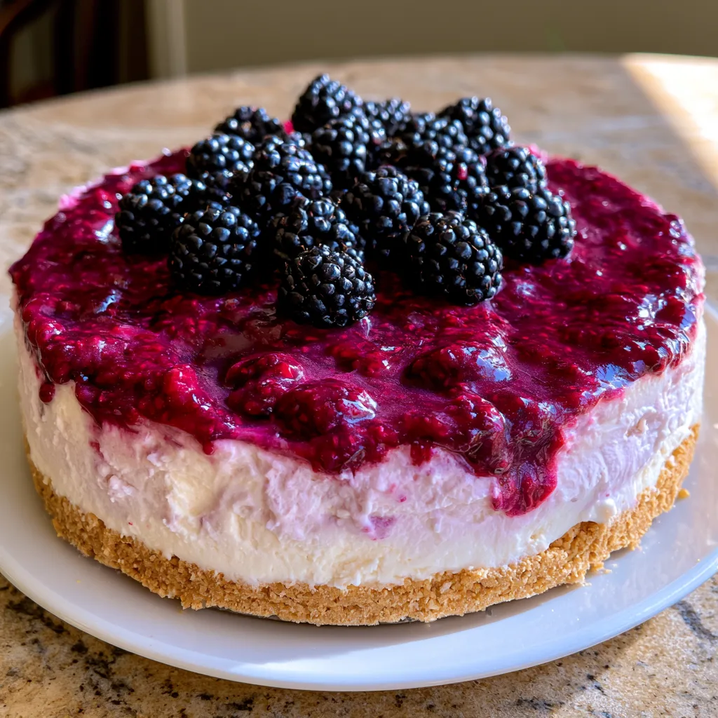 Decadent No Bake Blackberry Cheesecake to Satisfy Your Sweet Cravings!