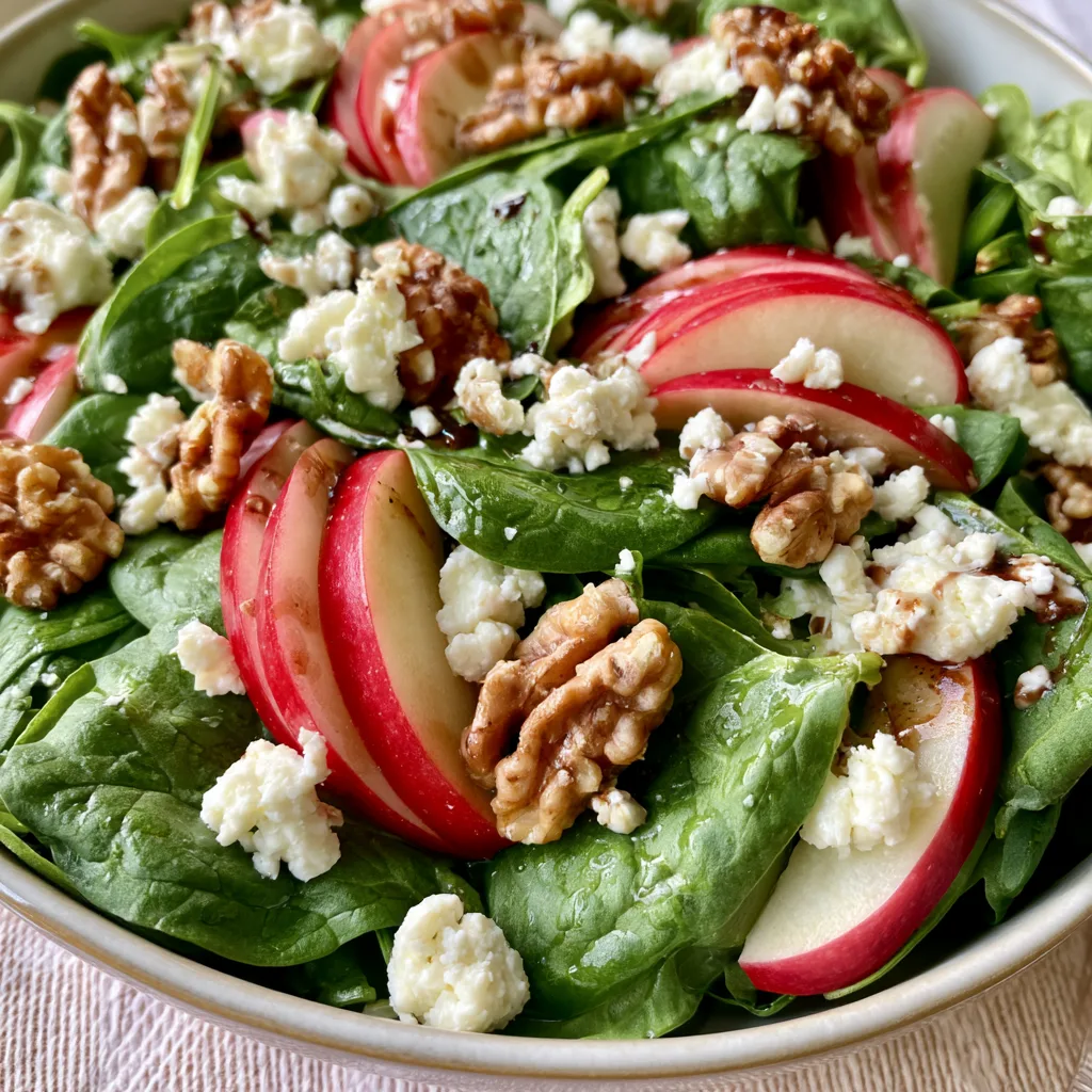 Delicious Apple Feta Spinach Salad Recipe for a Healthy Twist!