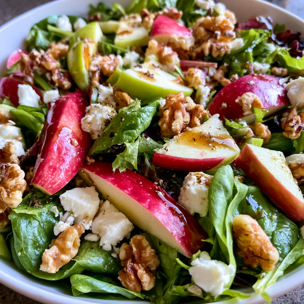 Delicious Autumn Harvest Honeycrisp Apple and Feta Salad Recipe!