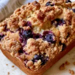 Delicious Blueberry Bread Recipe with Buttery Crumb Streusel!