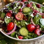 Delicious Christmas Salad with a Festive Honey Mustard Dressing!