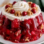 Delicious Cranberry Jello Salad with Cream Cheese Topping You’ll Love