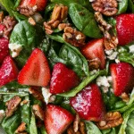 Delicious Spinach Strawberry Salad with Crunchy Pecans for a Fresh Twist!