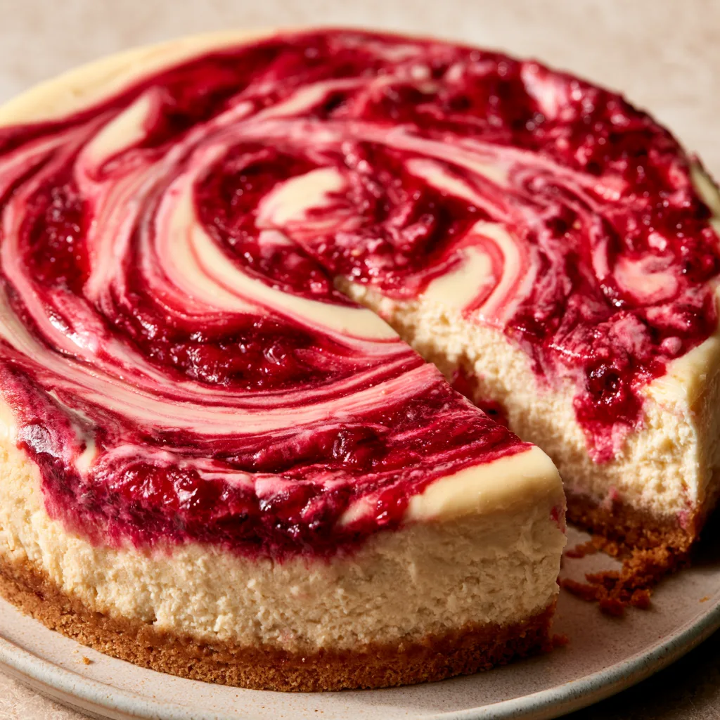 Deliciously Decadent Cranberry Swirl Cheesecake Recipe