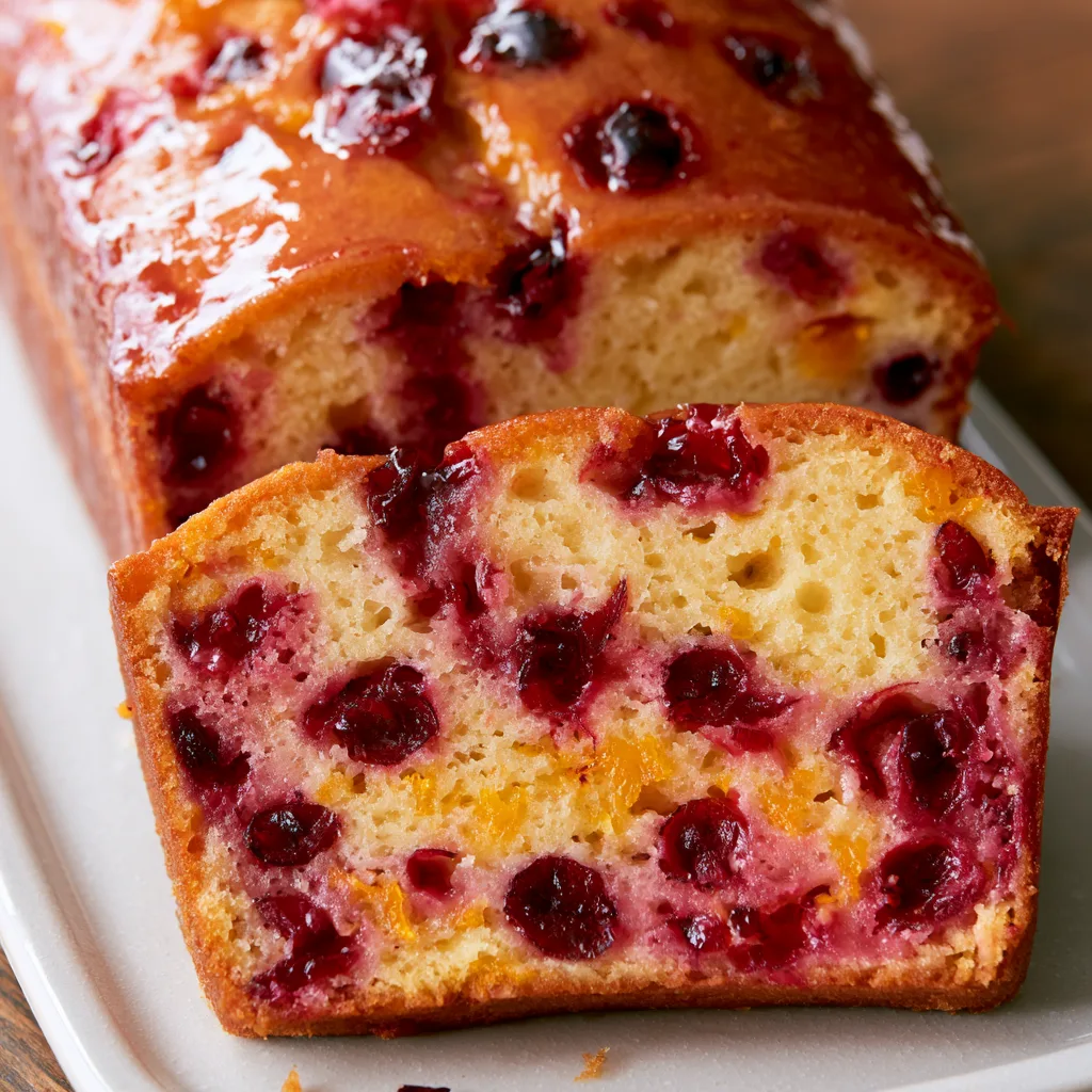 Deliciously Moist Orange & Cranberry Loaf Cake Recipe