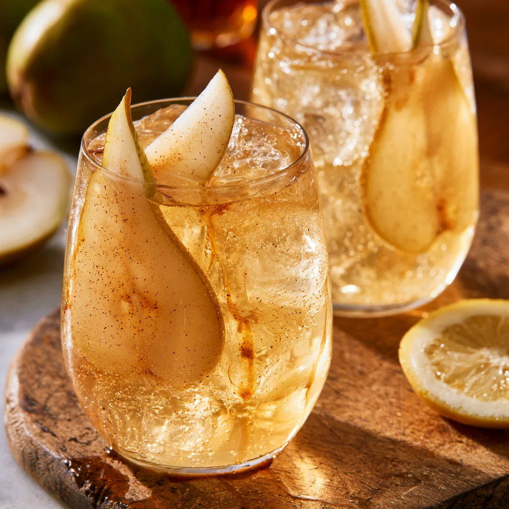 Delight in Sparkling Vanilla Pear Mocktails for a Refreshing Twist!