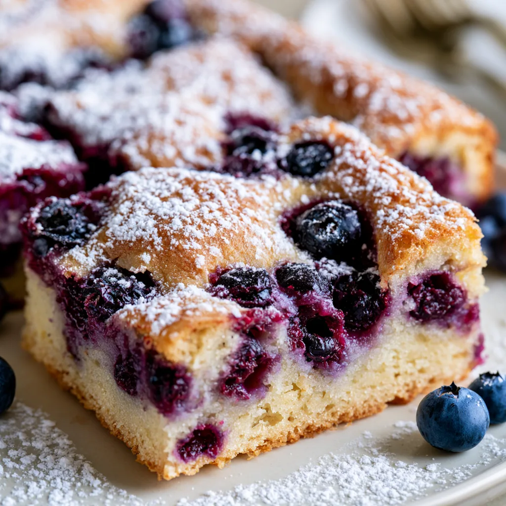 Delight in the Flavors of German Blueberry Cake: Easy Blueberry Kuchen Recipe!