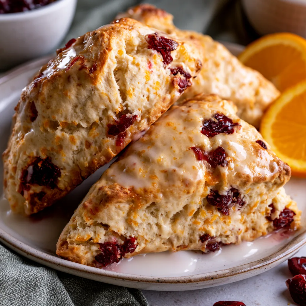 Delightful Orange Cranberry Cream Scones to Brighten Your Morning!