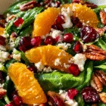 Festive Christmas Salad with Spinach and Pomegranate Delight!