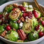 Festive Holiday Cranberry Brussels Sprouts Salad Recipe!