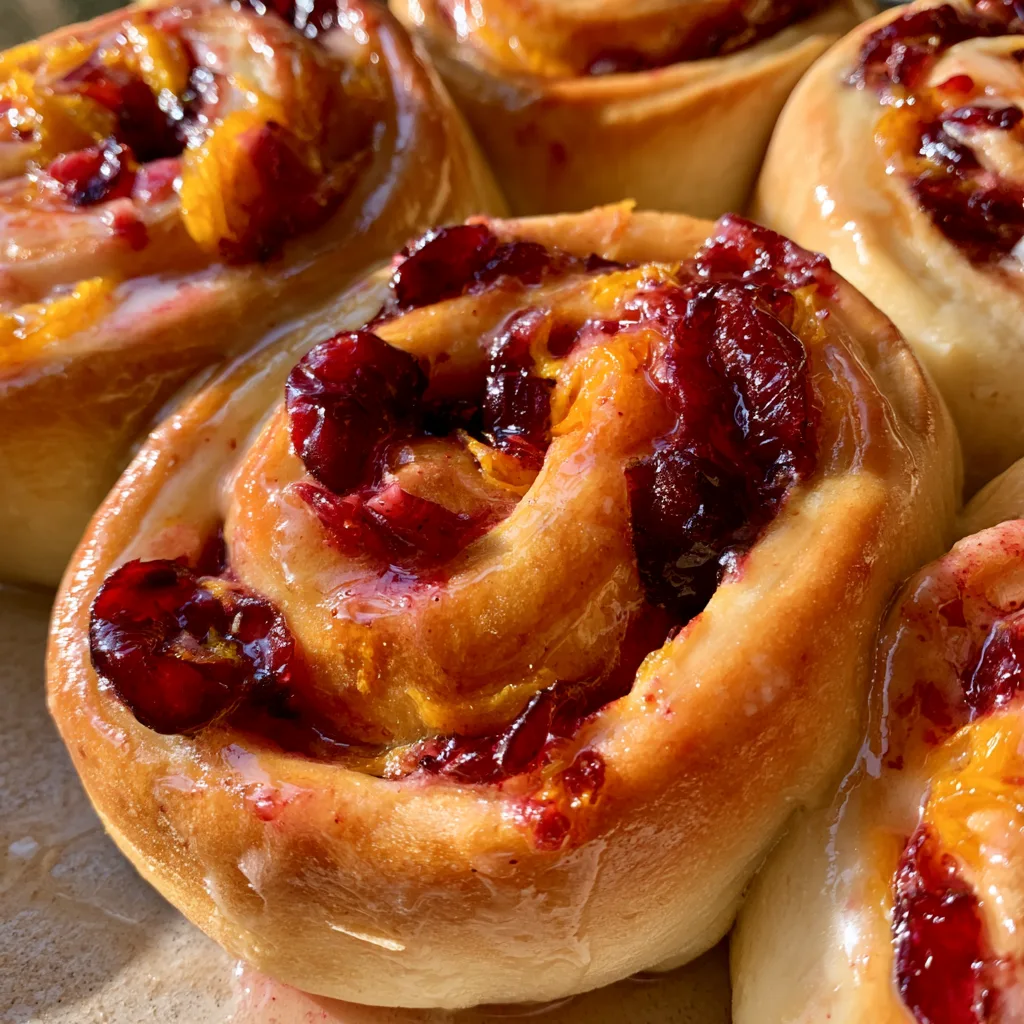 Indulge in Decadent Cranberry Orange Sweet Rolls!