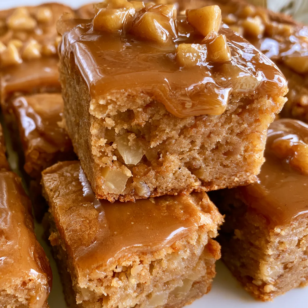 Indulge in Delicious Maple Glazed Apple Blondies!
