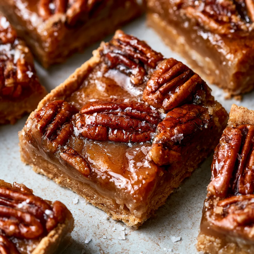 Indulge in Irresistible Salted Maple Pecan Pie Bars!