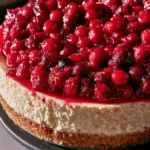 Indulge in the Holiday Delight of Cranberry Cheesecake Pie!