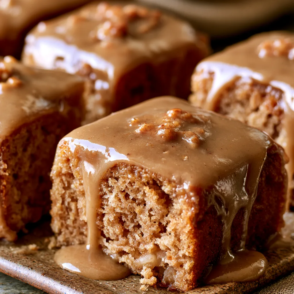 Irresistibly Moist Apple Spice Cake with Decadent Brown Sugar Icing