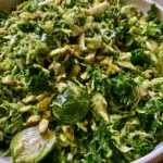 Quick and Delicious 10-Minute Brussels Sprouts Salad with Kale and Pistachios