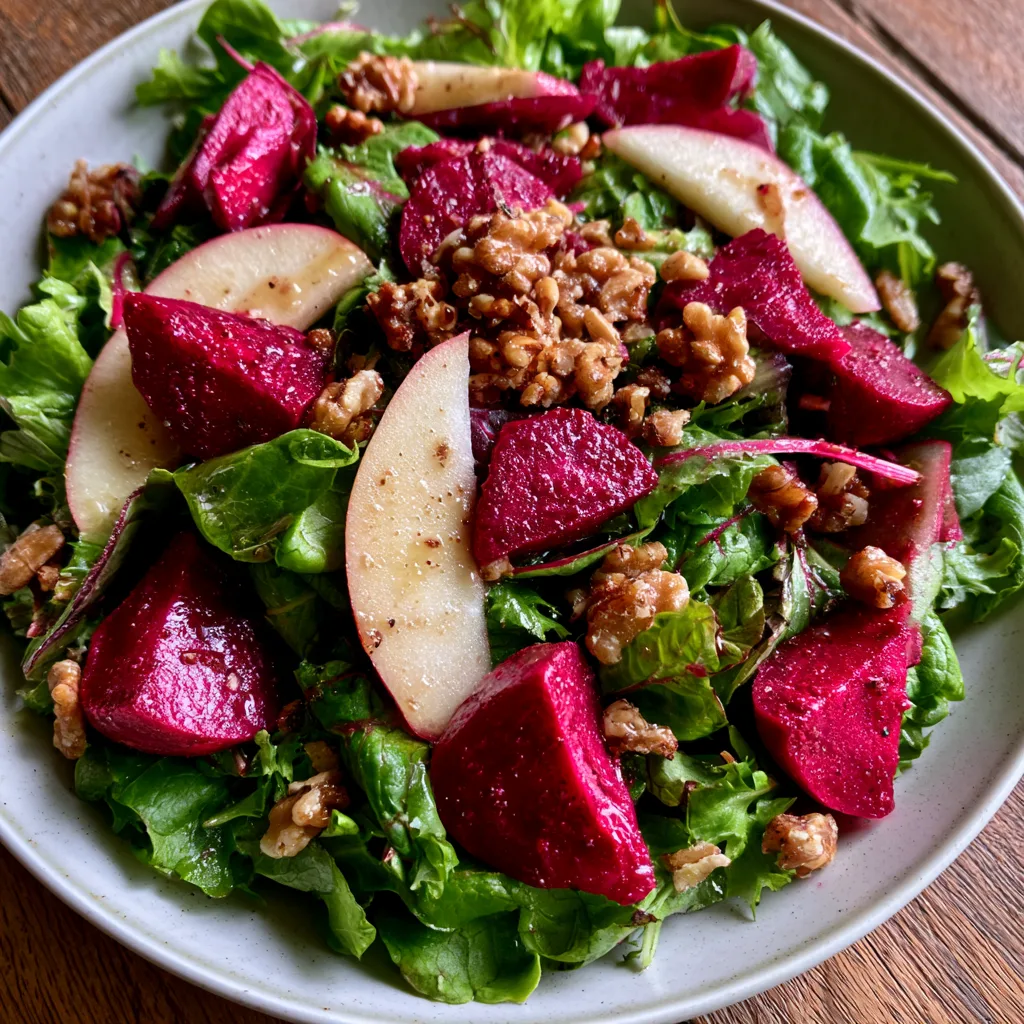 Refreshing Beet and Apple Salad with Zesty Apple Cider Vinaigrette