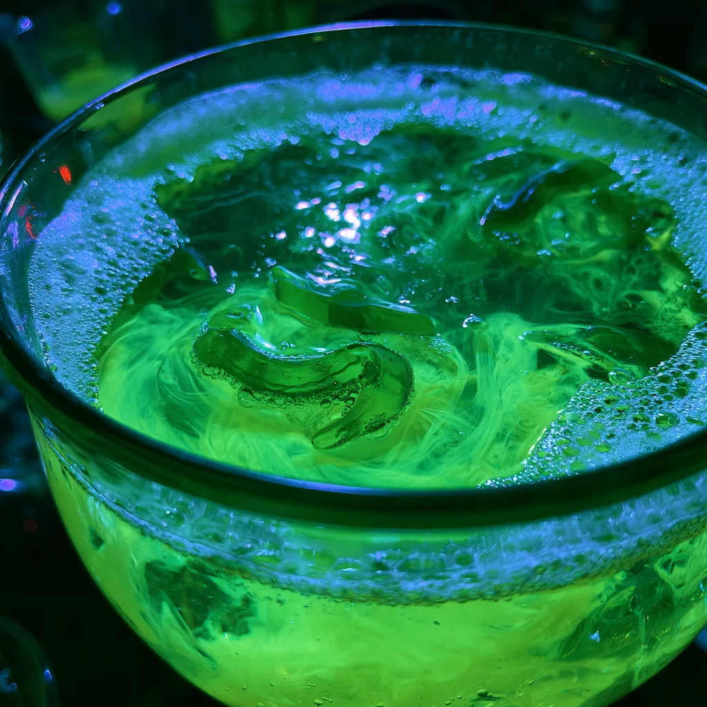 Spooktacular Glow-in-the-Dark Ecto Slime Punch Recipe! 👻💚