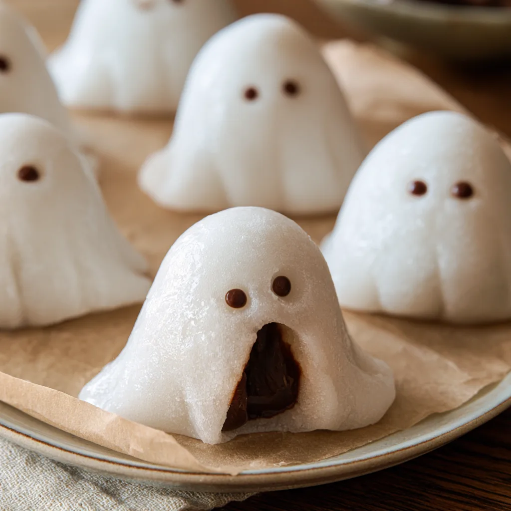 Spooky Delicious Ghost Filled Mochi Treats!