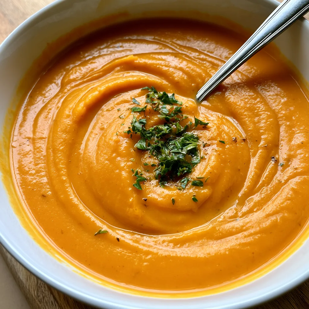 Warm Up with This Creamy Butternut Squash, Sweet Potato, and Carrot Soup!