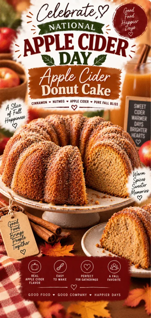 National Apple Cider Day Apple Cider Donut Cake
