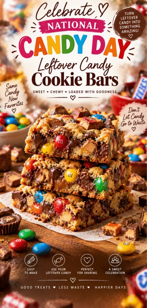 National Candy Day Leftover Candy Cookie Bars