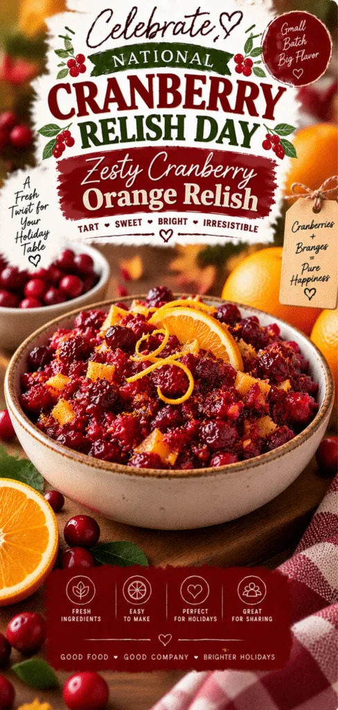National Cranberry Relish Day Cranberry Orange Relish