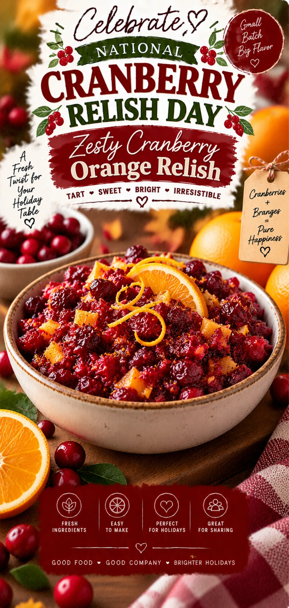 National Cranberry Relish Day Cranberry Orange Relish
