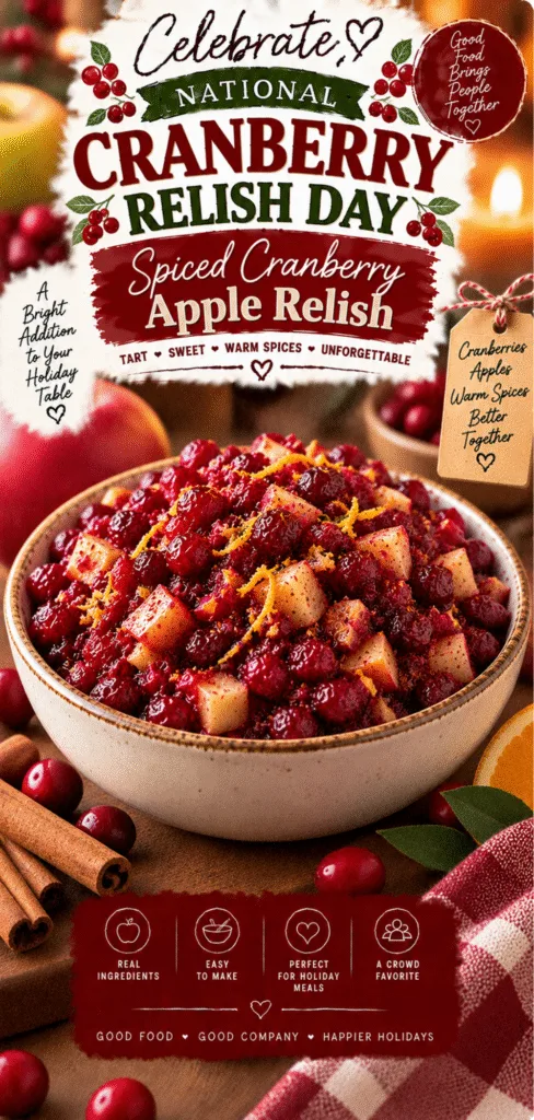 National Cranberry Relish Day Spiced Cranberry Apple Relish