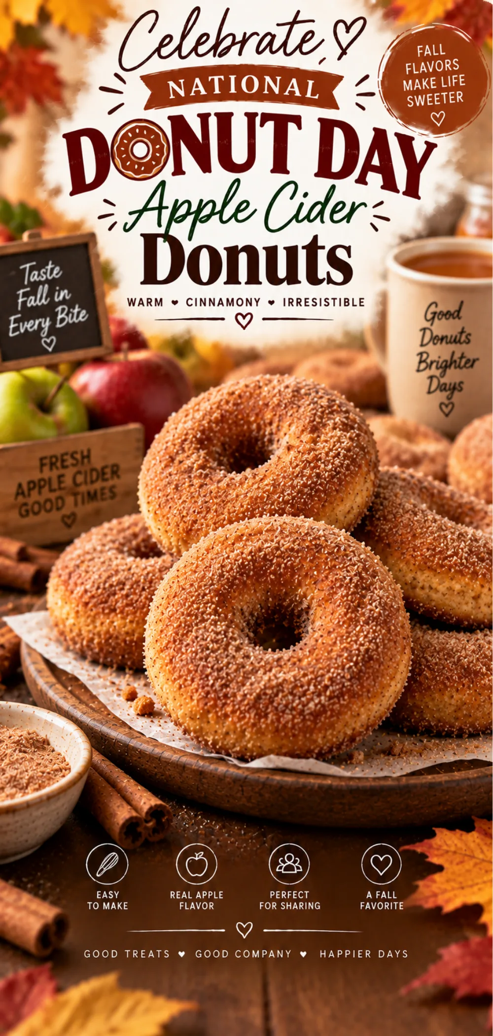 National Donut Day Apple Cider Donuts