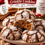 National Gingerbread Cookie Day Gingerbread Crinkle Cookies
