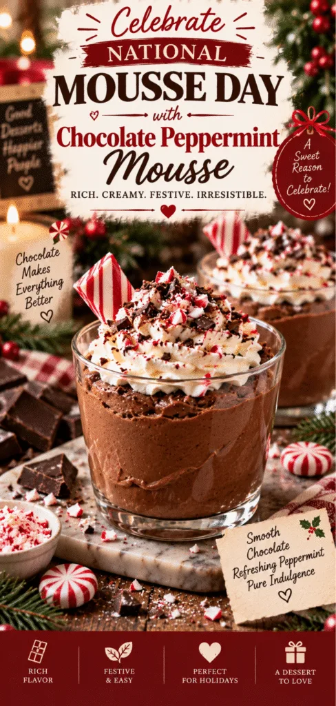 National Mousse Day Chocolate Peppermint Mousse