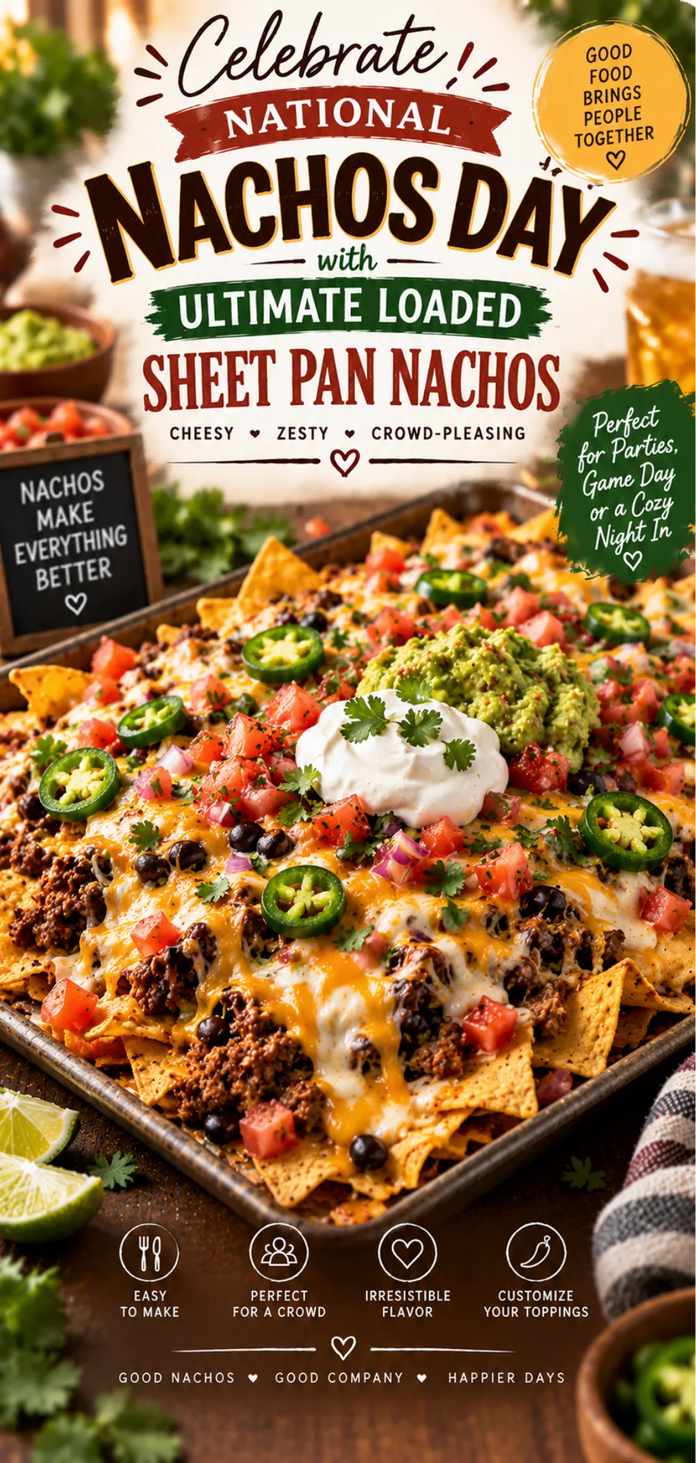 National Nachos Day Loaded Sheet Pan Nachos