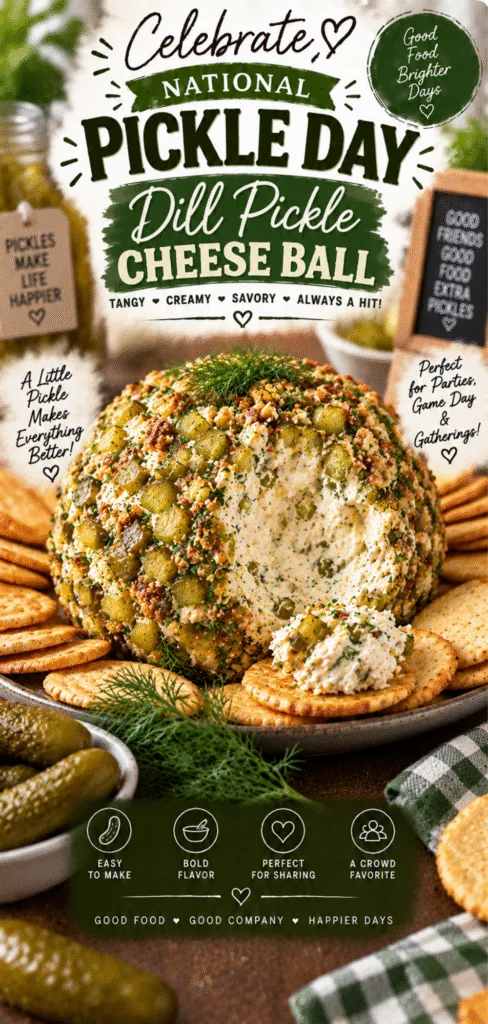 National Pickle Day Dill Pickle Cheese Ball