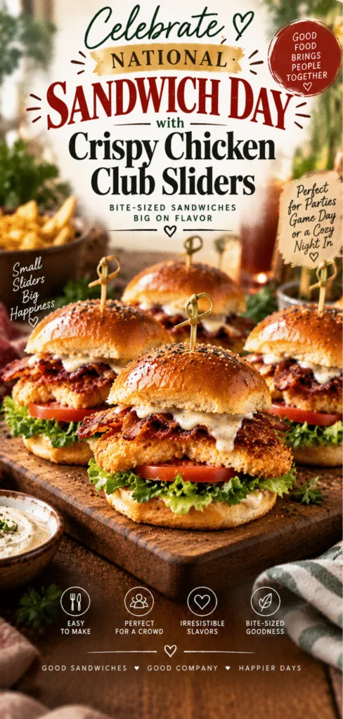 National Sandwich Day Crispy Chicken Club Sliders