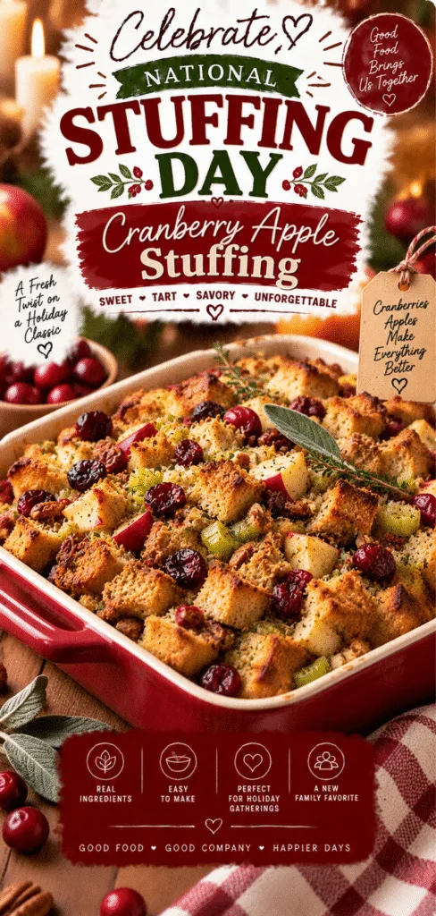 National Stuffing Day Cranberry Apple Stuffing