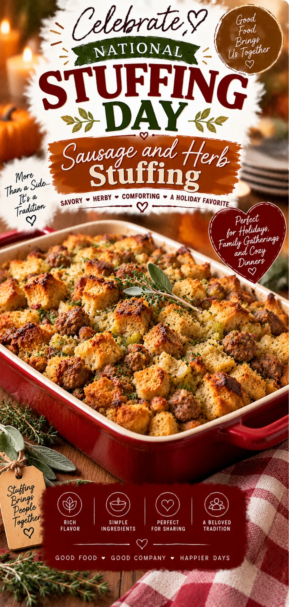 National Stuffing Day Sausage and Herb Stuffing