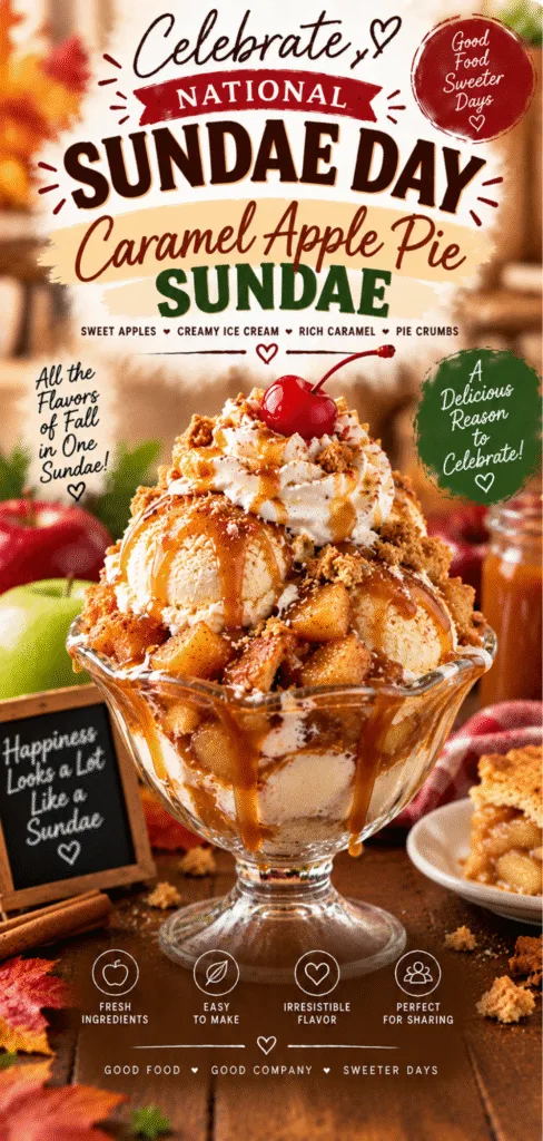 National Sundae Day Caramel Apple Pie Sundae
