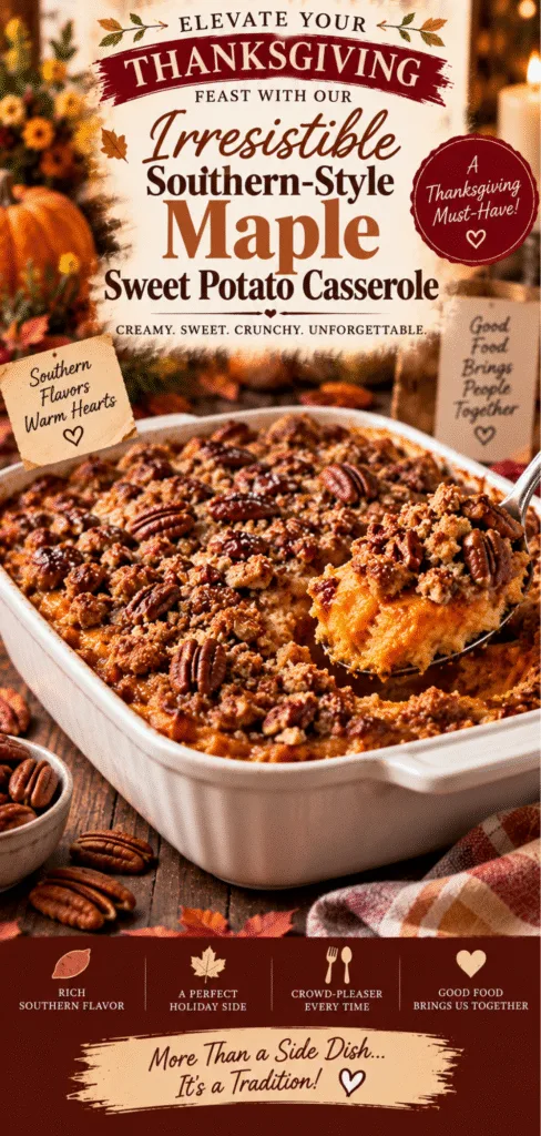 Southern-Style Maple Sweet Potato Casserole – A Thanksgiving Must-Have