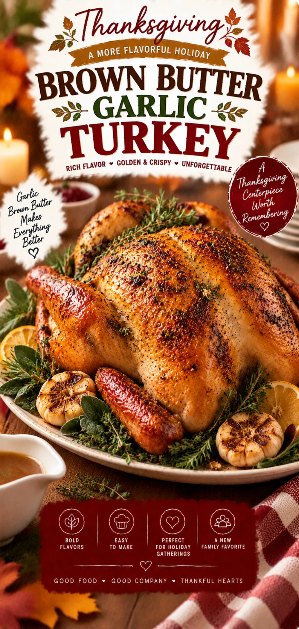 Thanksgiving Day Brown Butter Garlic Turkey